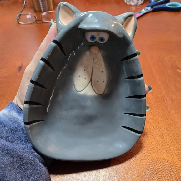 Gray Cat-Shaped  Dish - Picture 2 of 5